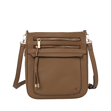 Fashion Zip Pocket Crossbody Bag