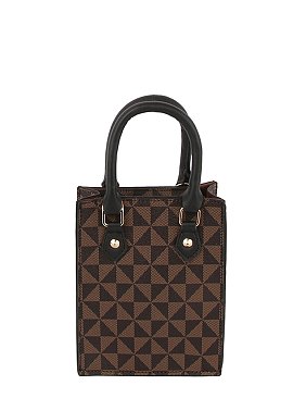 Fashion Monogram Mini Satchel Crossbody Bag Cell Phone Purse