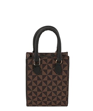 Fashion Monogram Mini Satchel Crossbody Bag Cell Phone Purse