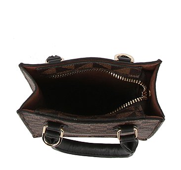 Fashion Monogram Mini Satchel Crossbody Bag Cell Phone Purse