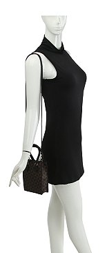 Fashion Monogram Mini Satchel Crossbody Bag Cell Phone Purse