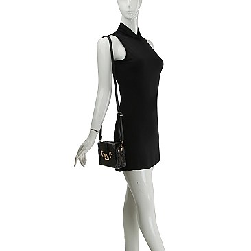 Trendy Monogram Boxy Crossbody Satchel