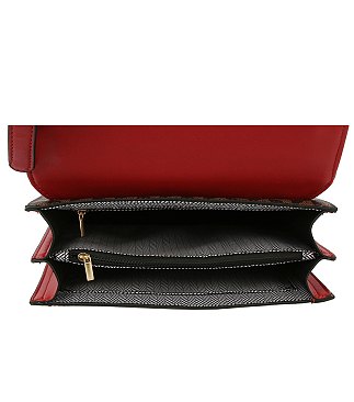 Monogram Push Lock Flap Crossbody Bag