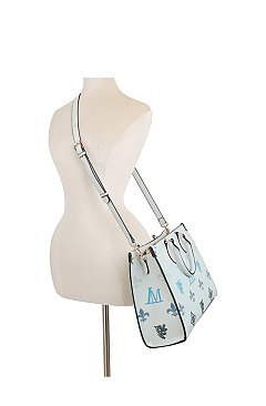 2 IN 1 MONOGRAM CLASSIC TOTE WITH MATCHING PURSE