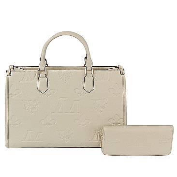 Embossed Monogram 2-in-1 Tote Satchel