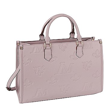 Embossed Monogram 2-in-1 Tote Satchel