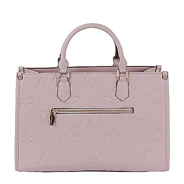 Embossed Monogram 2-in-1 Tote Satchel