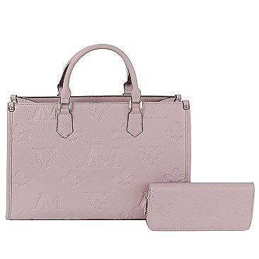 Embossed Monogram 2-in-1 Tote Satchel