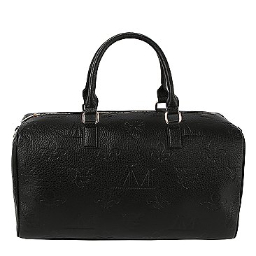 Embossed Monogram Duffle Overnight Bag