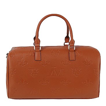 Embossed Monogram Duffle Overnight Bag