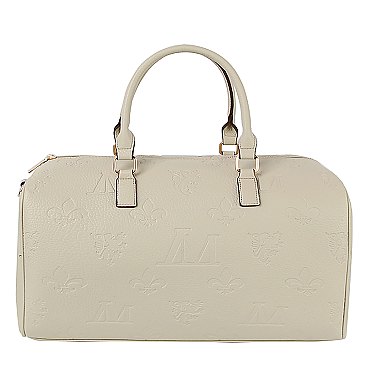 Embossed Monogram Duffle Overnight Bag