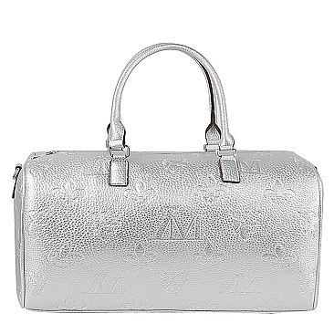 Embossed Monogram Duffle Overnight Bag