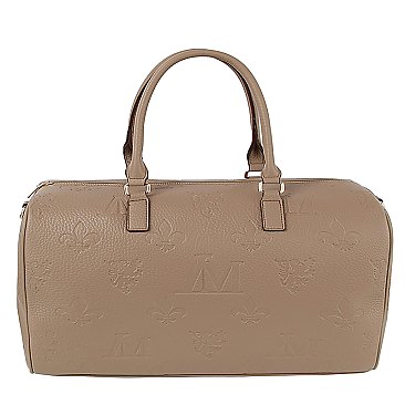 Embossed Monogram Duffle Overnight Bag