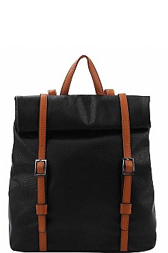 TRENDY TEXTURED PU LEATHER SACK TYPE FASHION BACKPACK JYLMS-070