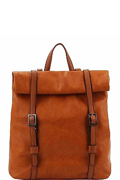 TRENDY TEXTURED PU LEATHER SACK TYPE FASHION BACKPACK JYLMS-070