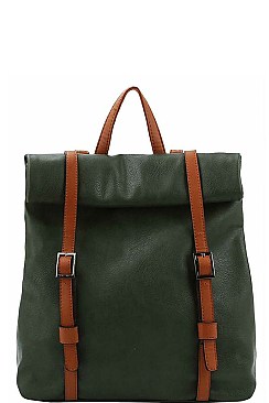 TRENDY TEXTURED PU LEATHER SACK TYPE FASHION BACKPACK JYLMS-070