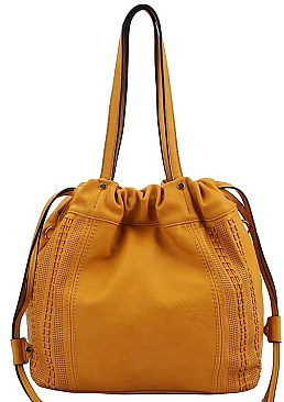 TRENDY SATCHEL BAG WITH LONG STRAP JY-LMS-084
