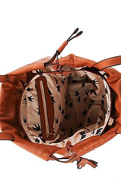 TRENDY SATCHEL BAG WITH LONG STRAP JY-LMS-084