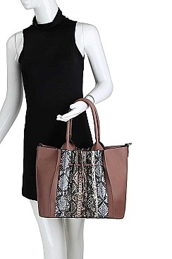 MULTI TONE PHYTON FRONT SATCHEL BAG