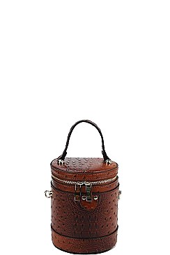 CYLINDRICAL FASHION CROSSBODY BAG