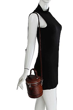 CYLINDRICAL FASHION CROSSBODY BAG