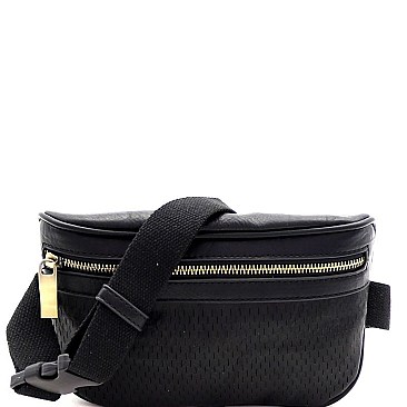 Perforated Fashion Fanny Pack Sling Bag