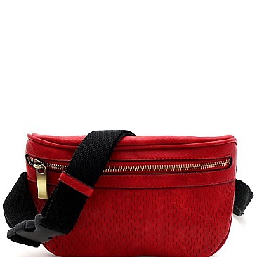 Perforated Fashion Fanny Pack Sling Bag