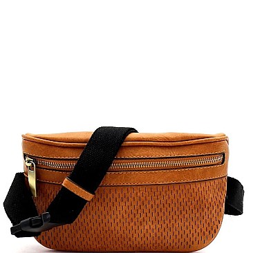 Perforated Fashion Fanny Pack Sling Bag