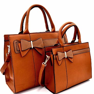 Bow Accent 2 in 1 Twin Tote SET MH-LMS068