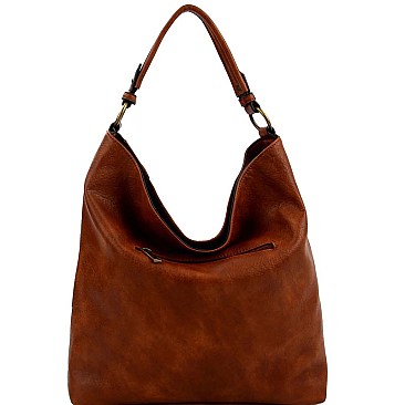 Diagonal Zipper Tassel Accent Hobo Wallet SET MH-LMS0811W