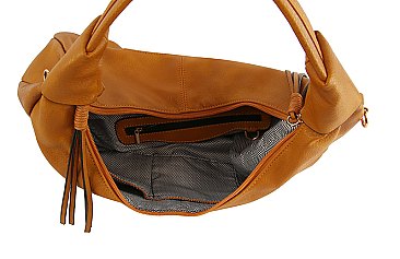 Tassel Zipper 2-in-1 Shoulder Bag Hobo