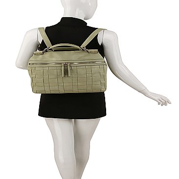 Fashion Woven Convertible Backpack