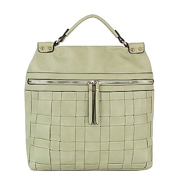 Fashion Woven Convertible Backpack