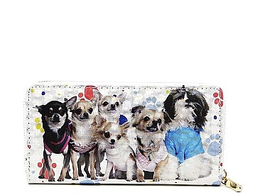 CHARMING PUPPY PRINT WALLET JYLOA203