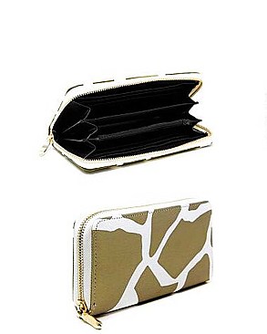 FASHION COW PATTERN LONG WALLET