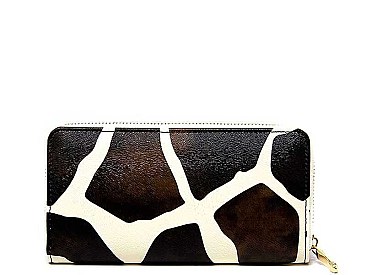 FASHION COW PATTERN LONG WALLET