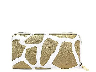 FASHION COW PATTERN LONG WALLET