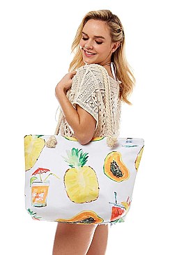 FASHION SUMMER FRUITS BEACH BAG
