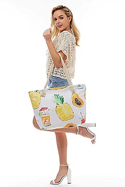 FASHION SUMMER FRUITS BEACH BAG