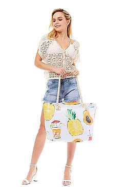 FASHION SUMMER FRUITS BEACH BAG