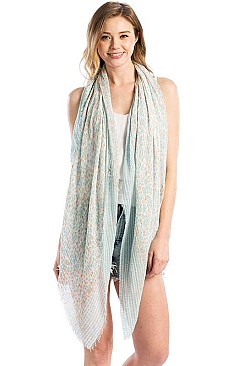 FLORETTES PRINT LONG SCARF
