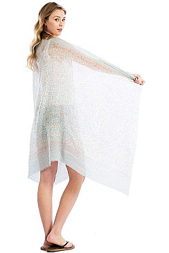 FLORETTES PRINT LONG SCARF