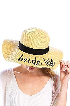 BRIDE TRIBE EMBROIDERED FLOPPY SUN HAT