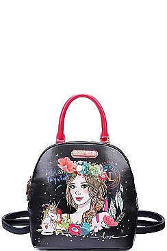 NICOLE LEE FLORAL BOHO BACKPACK