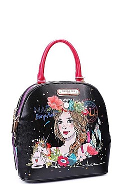 NICOLE LEE FLORAL BOHO BACKPACK