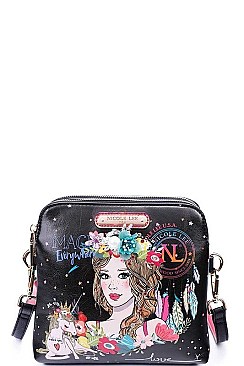 NICOLE LEE FLORAL BOHO CROSS BODY BAG