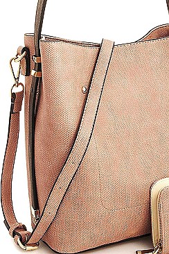 2 IN 1 FASHION CHIC PRINCESS SATCHEL WITH LONG STRAP