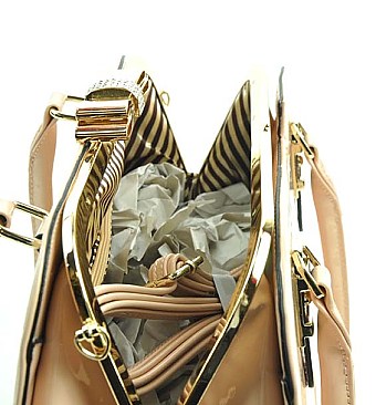 Fancy Bow Jewel Top Classy Style Satchel