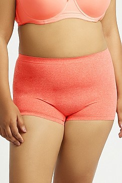 PACK OF 12 PIECES CLASSY SEAMLESS PLUS SIZE BOYSHORT MULP0204SBX6