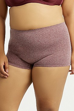 PACK OF 12 PIECES CLASSY SEAMLESS PLUS SIZE BOYSHORT MULP0204SBX6